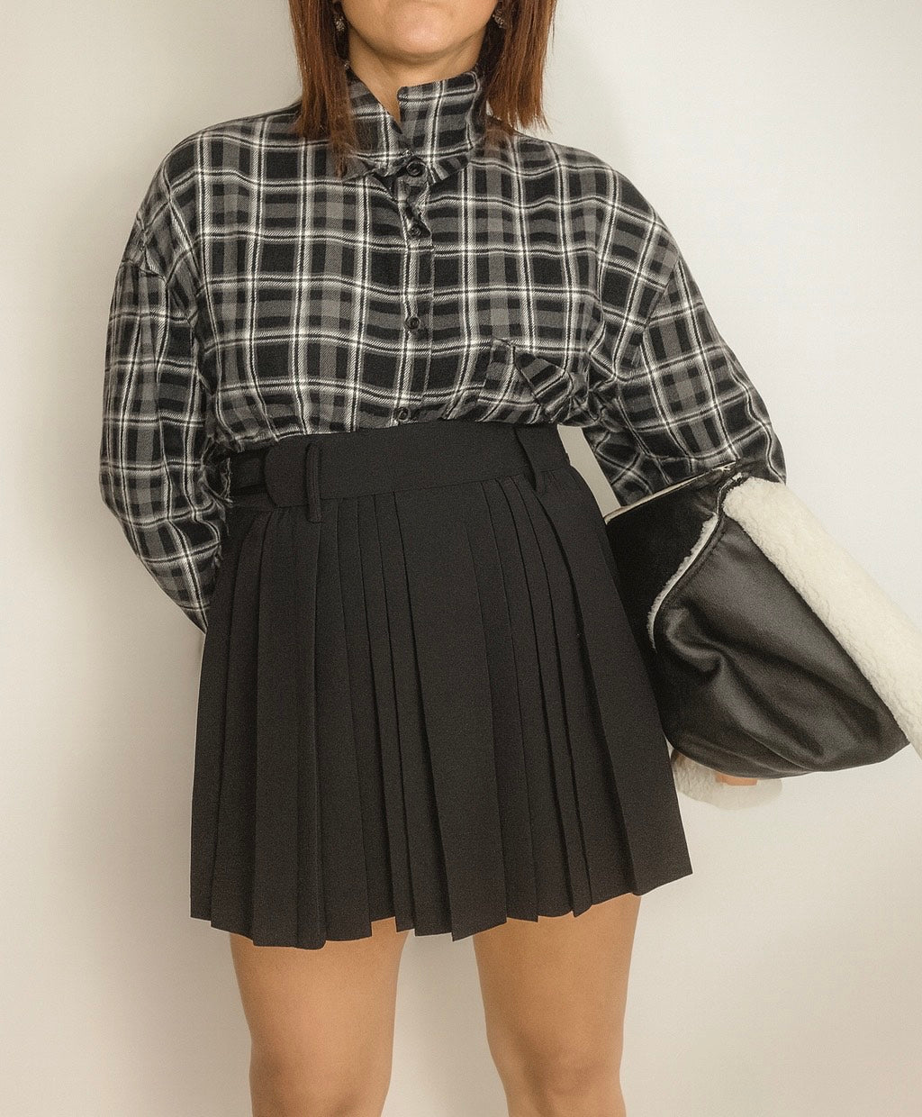 Camicia Tartan Nera
