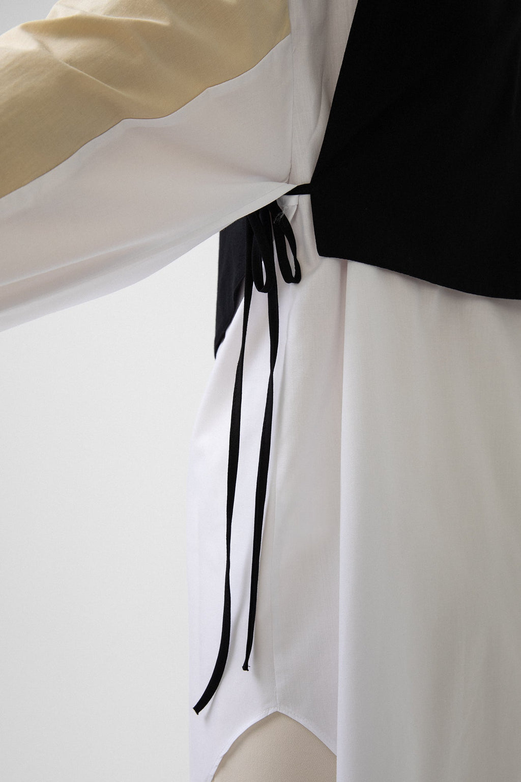 Camicia in popeline con gilet rimovibile