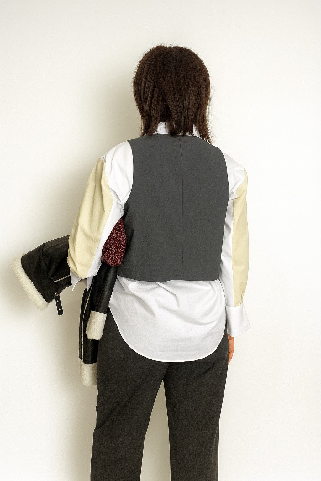 Gilet sartoriale grigio antracite