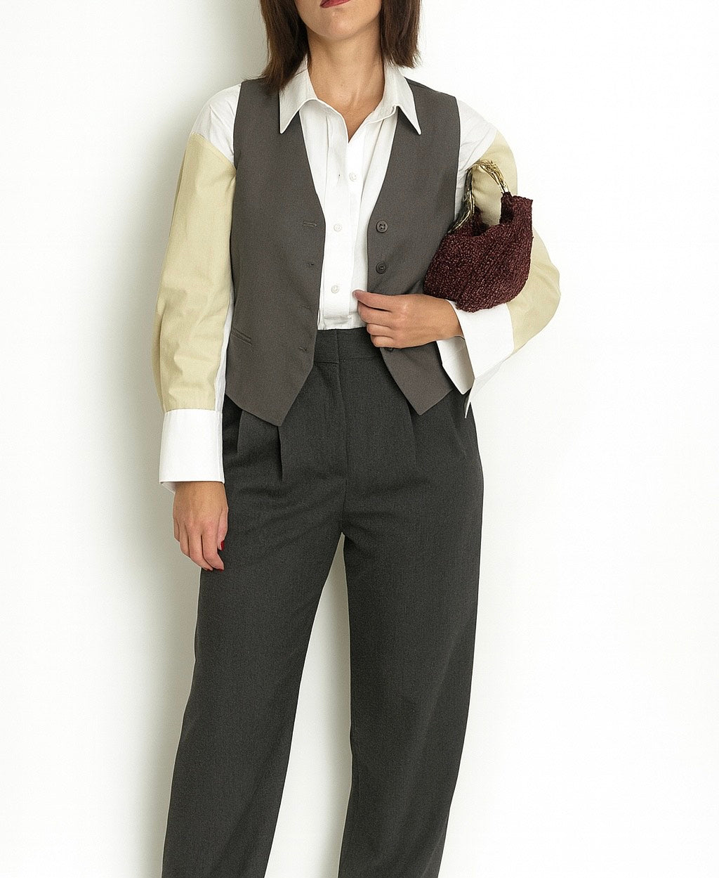 Gilet sartoriale grigio antracite