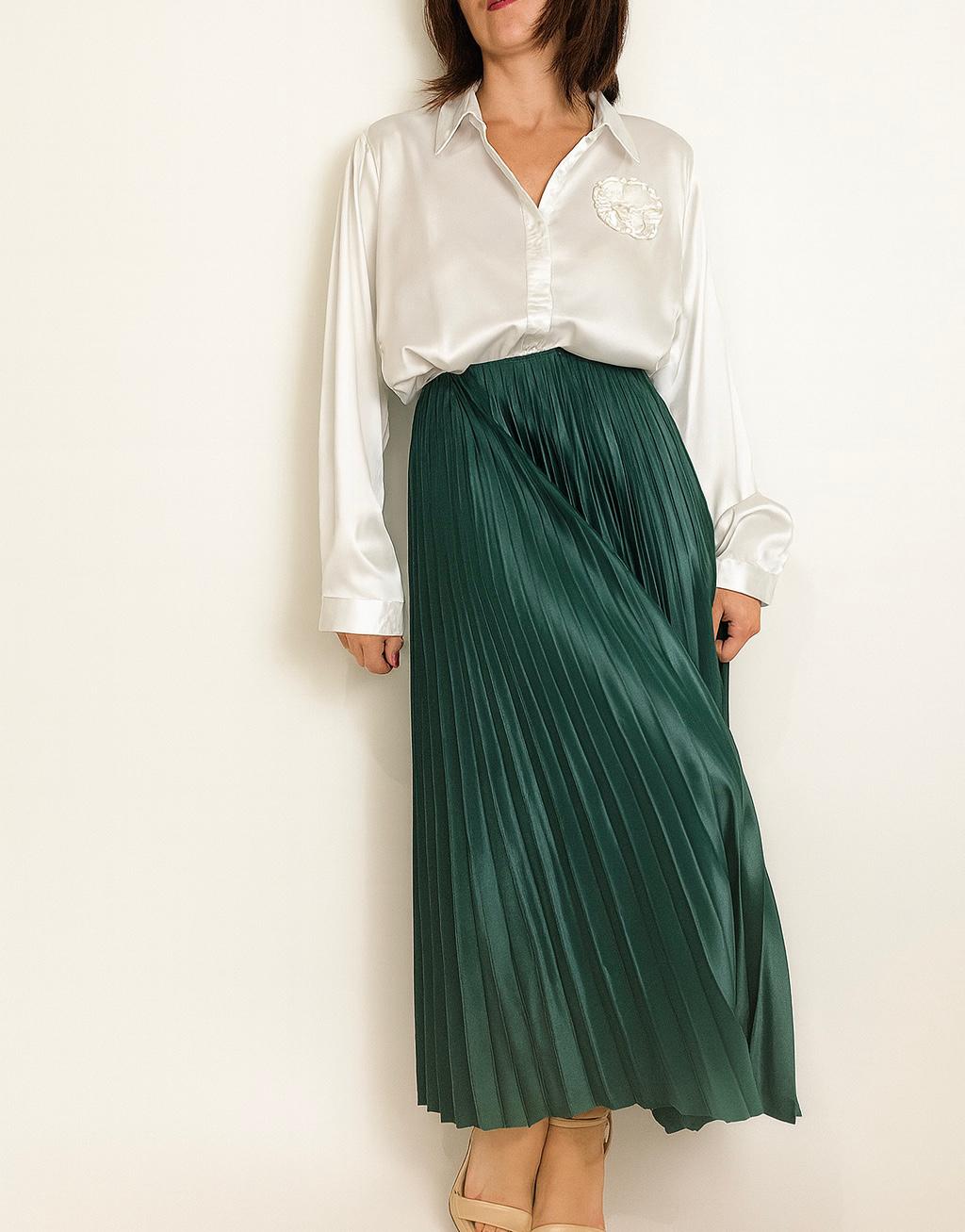 Gonna Plissettata Verde