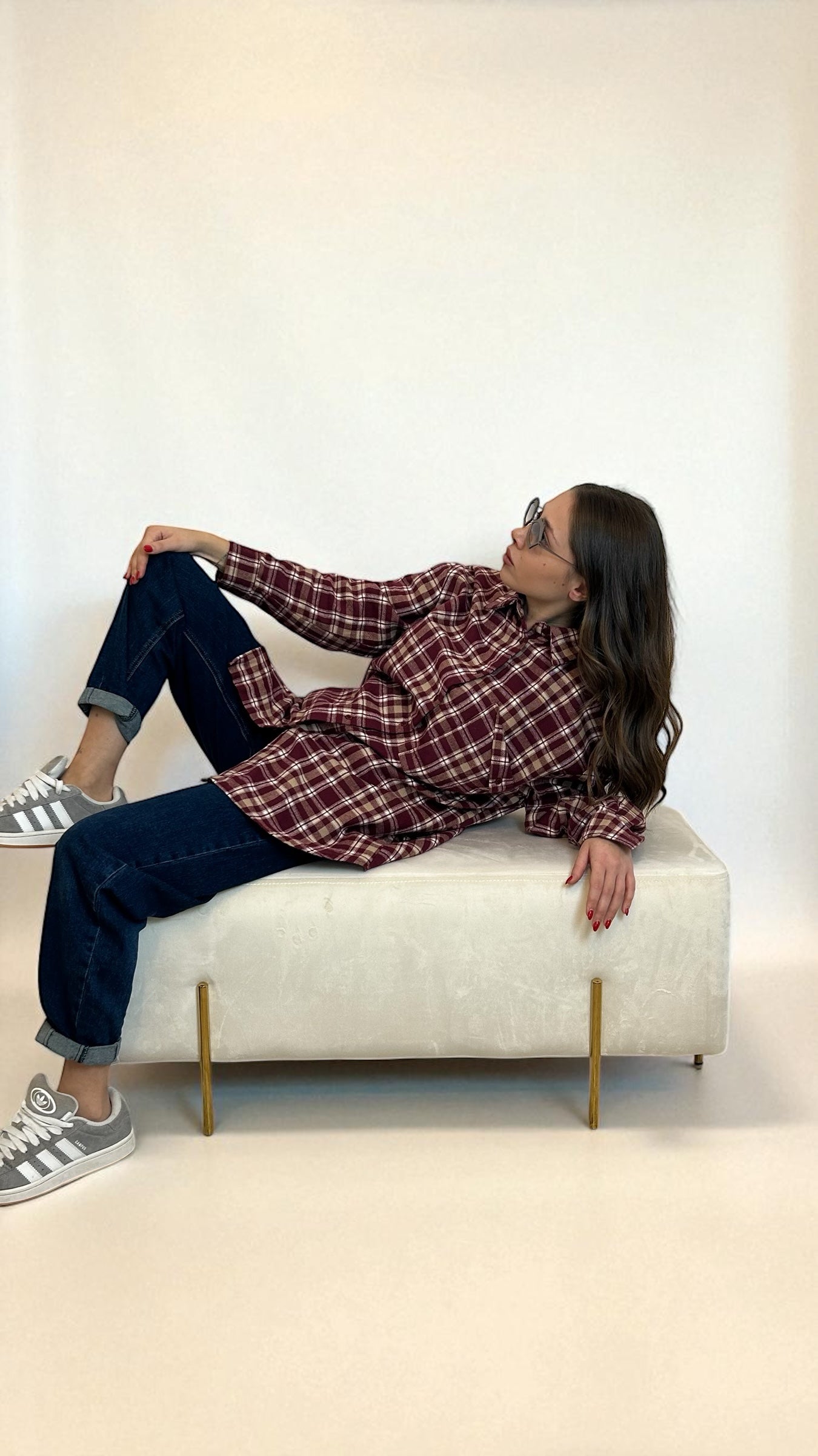 Camicia Tartan Bordeaux