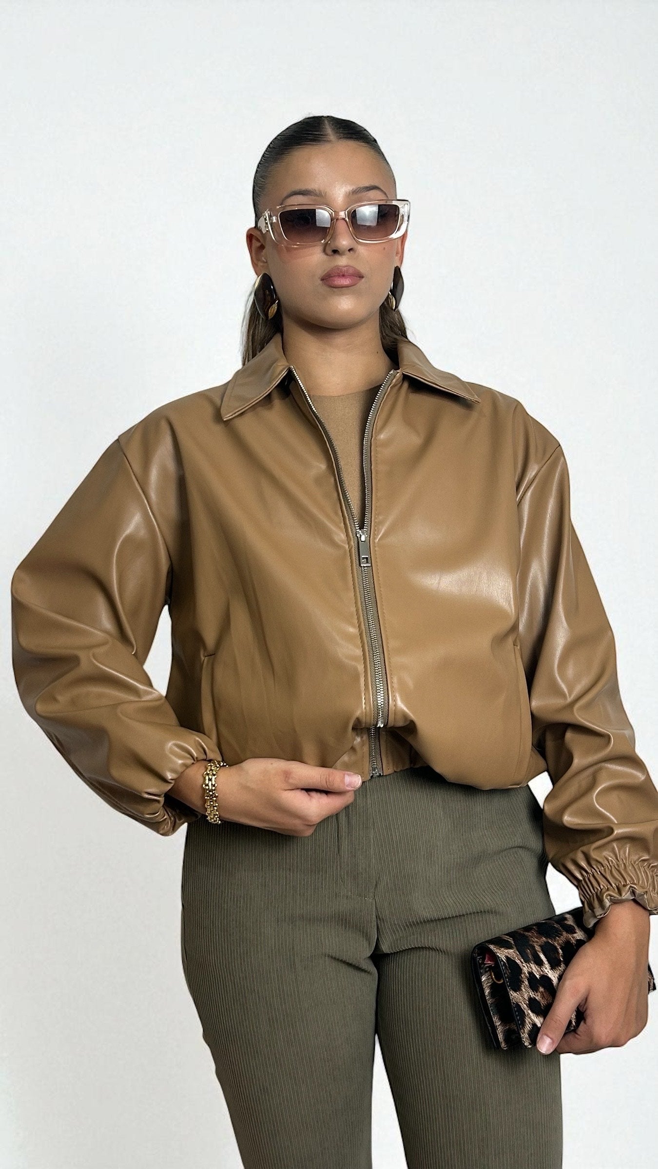 Giubbotto Balloon ecopelle beige