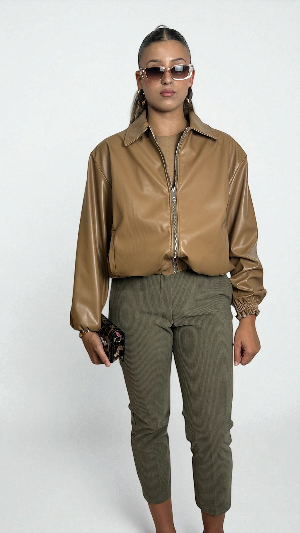 Giubbotto Balloon ecopelle beige