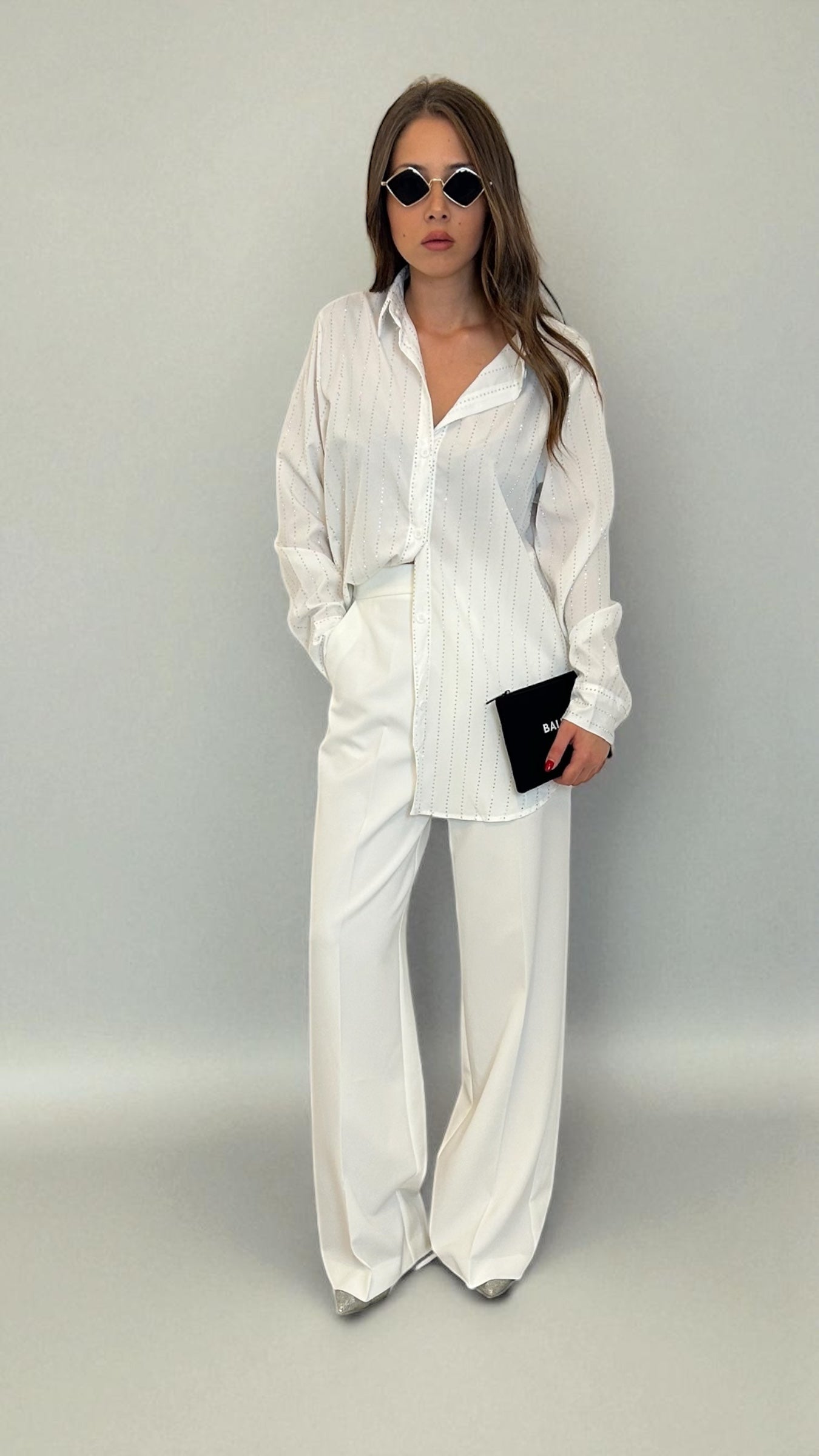 Pantaloni  gamba dritta Bianco