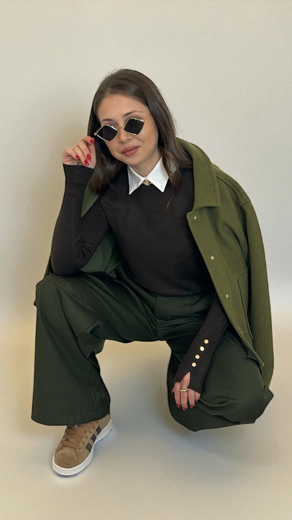 Pantalone cargo verde