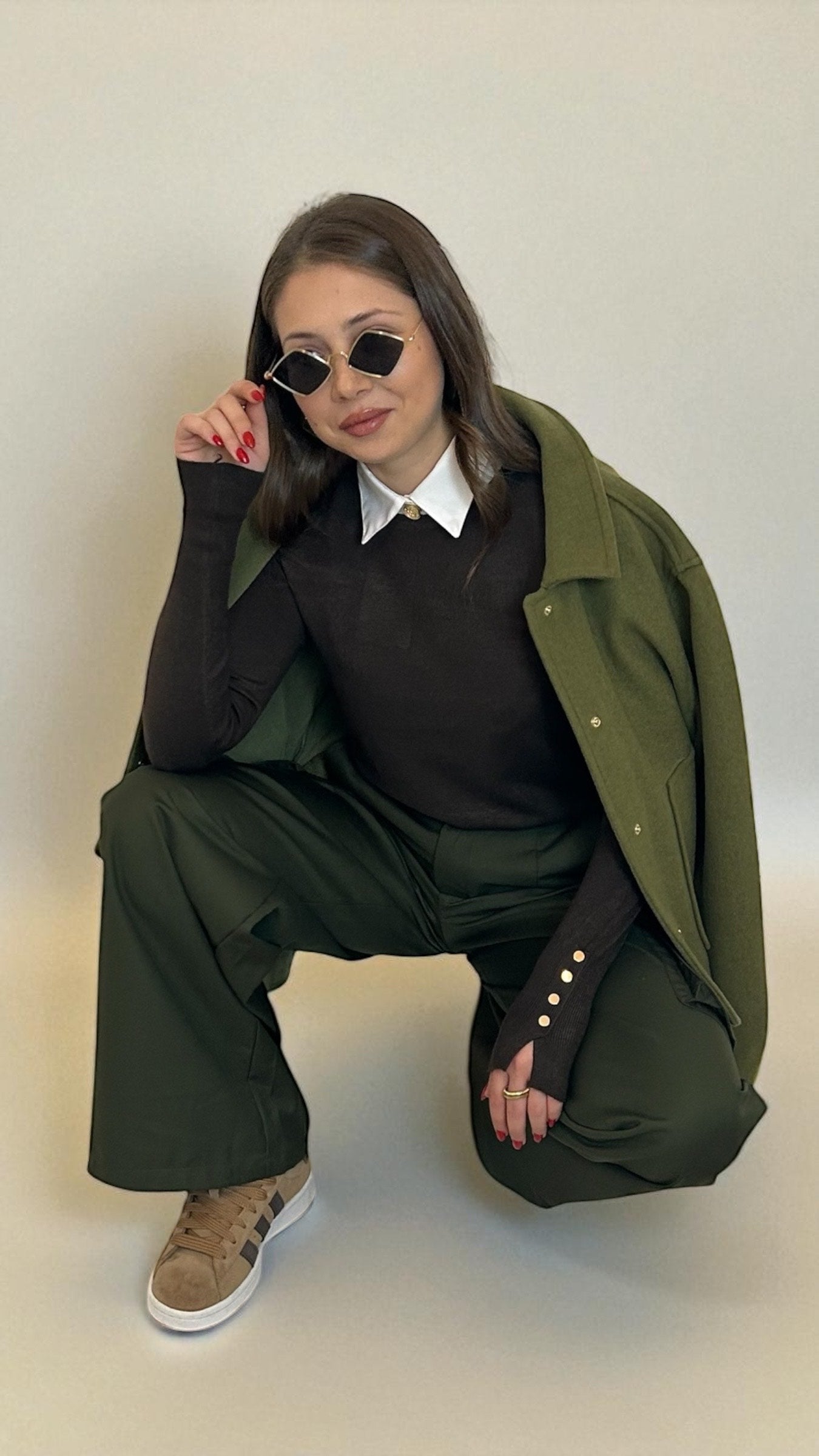 Pantalone cargo verde