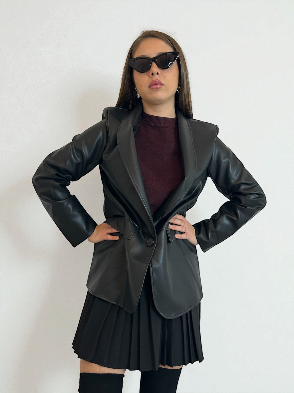 Giacca Ecopelle nera