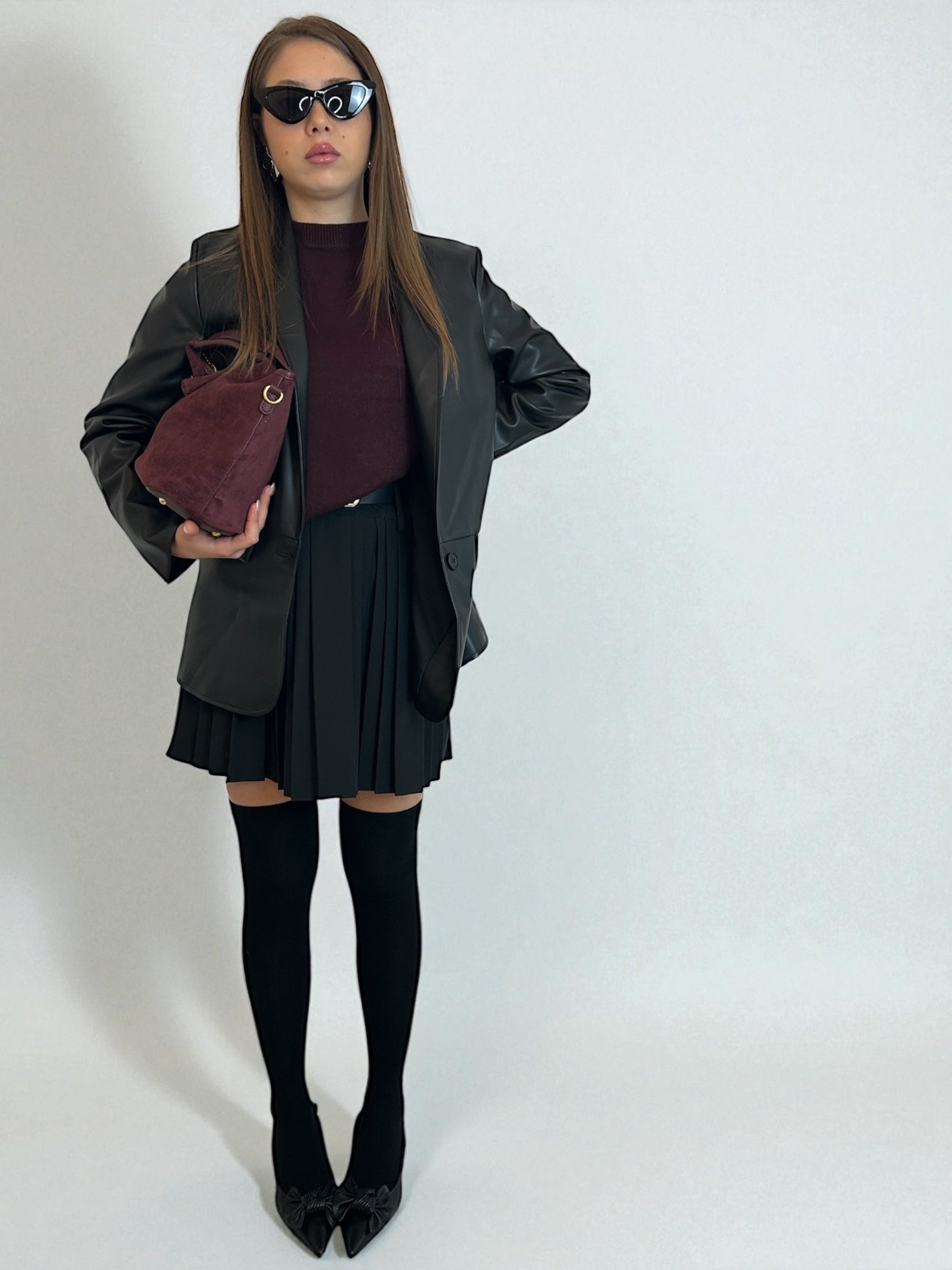 Giacca Ecopelle nera