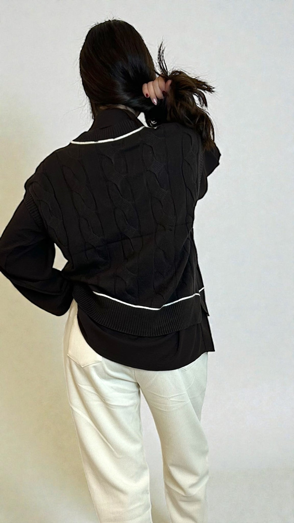 Maglia Gilet Marrone