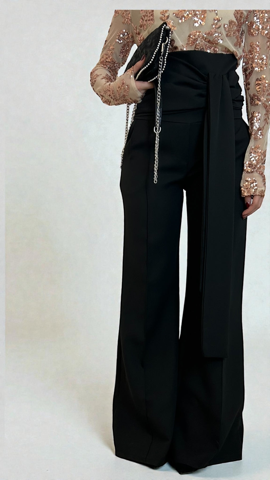 Pantaloni Vita altissima Neri