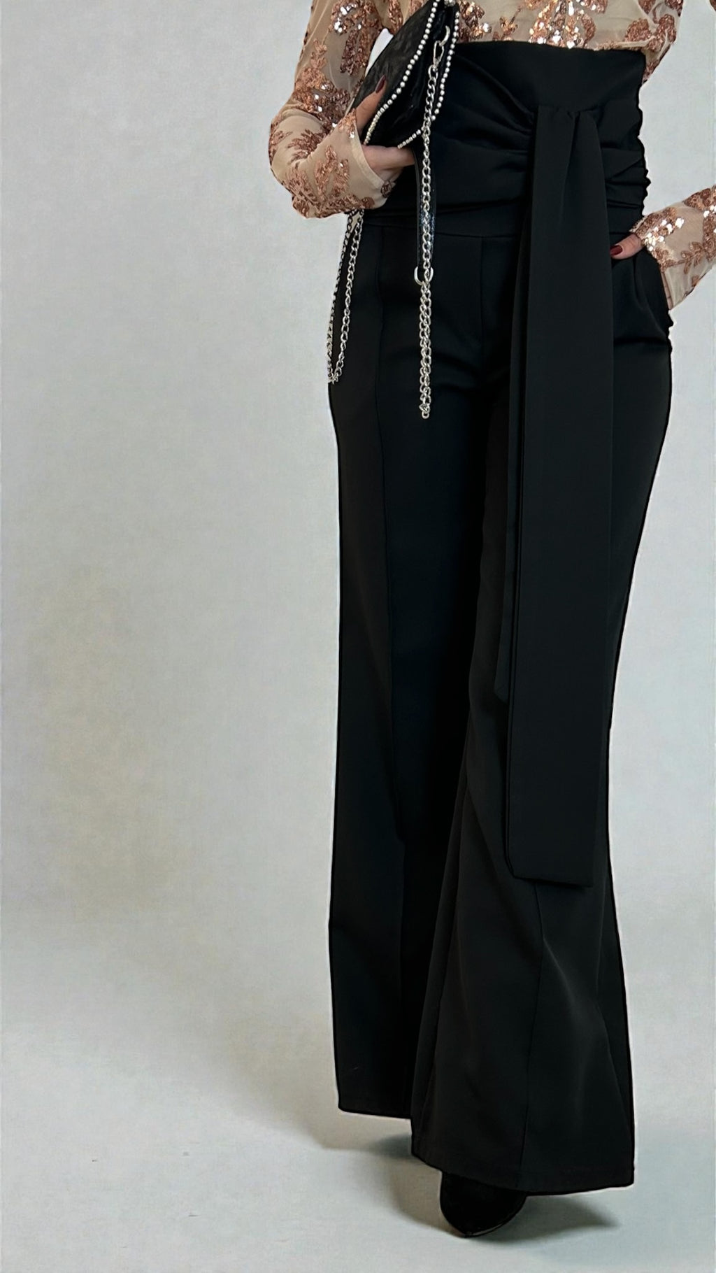 Pantaloni Vita altissima Neri