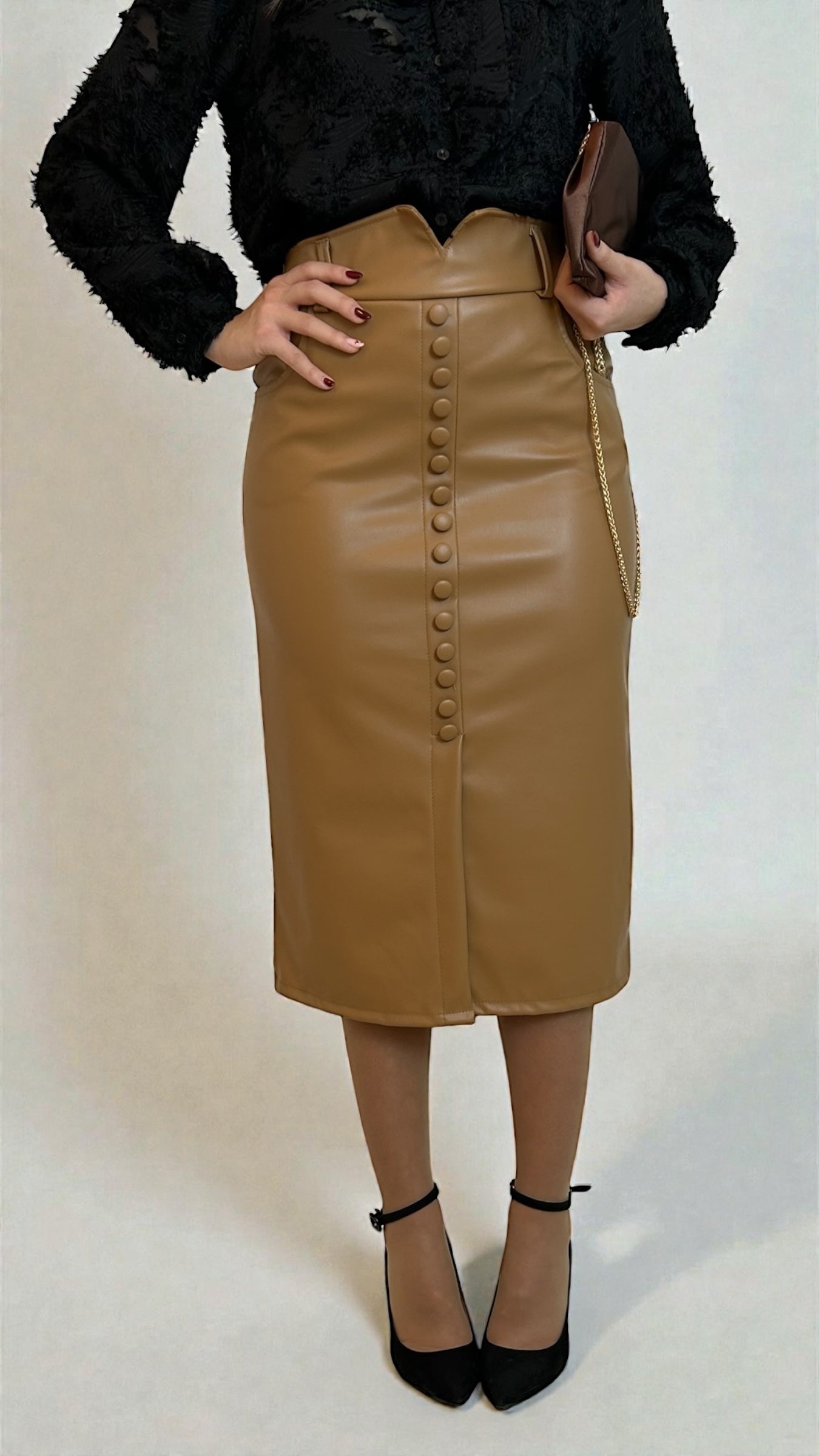 Gonna Ecopelle Sable