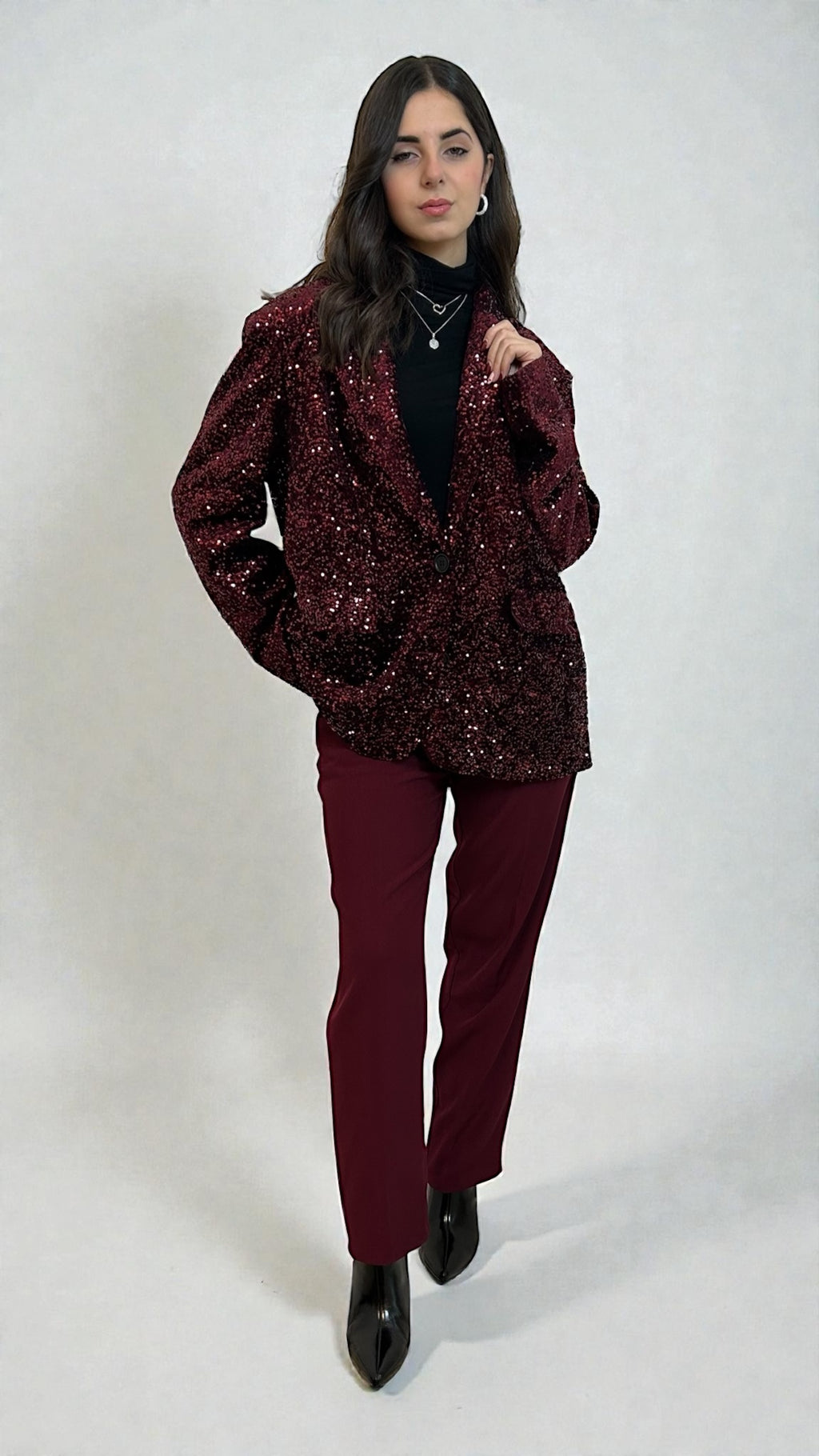 Pantaloni Burgundy