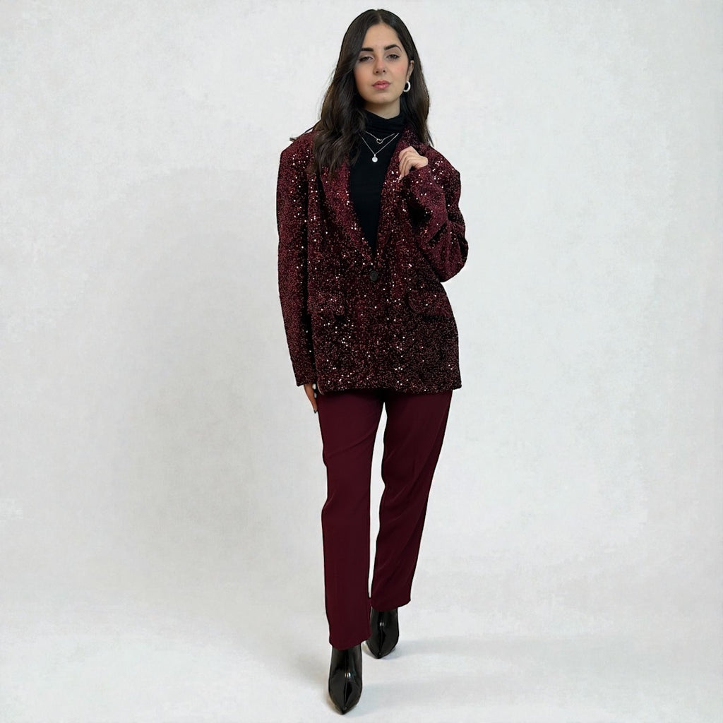 Pantaloni Burgundy