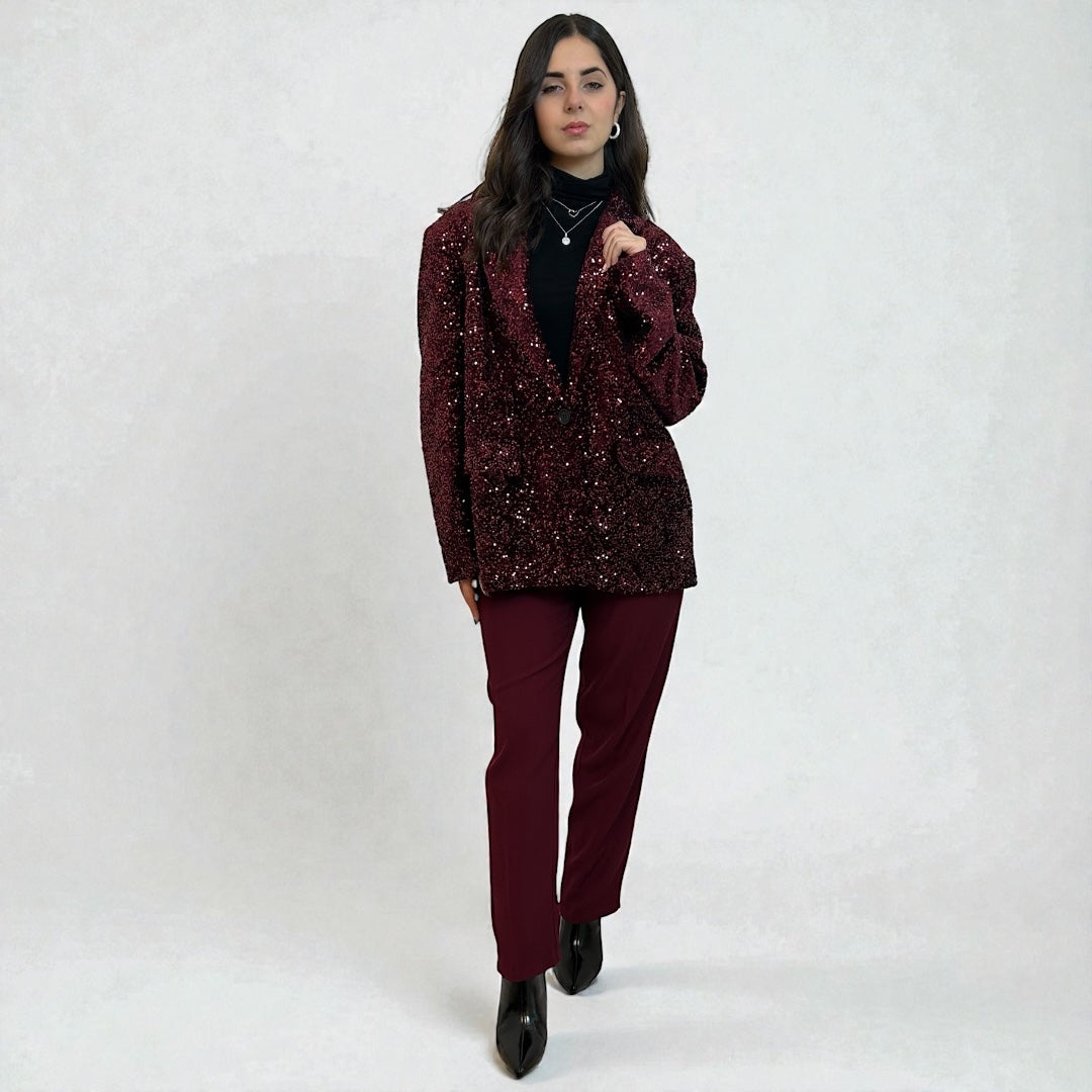 Pantaloni Burgundy